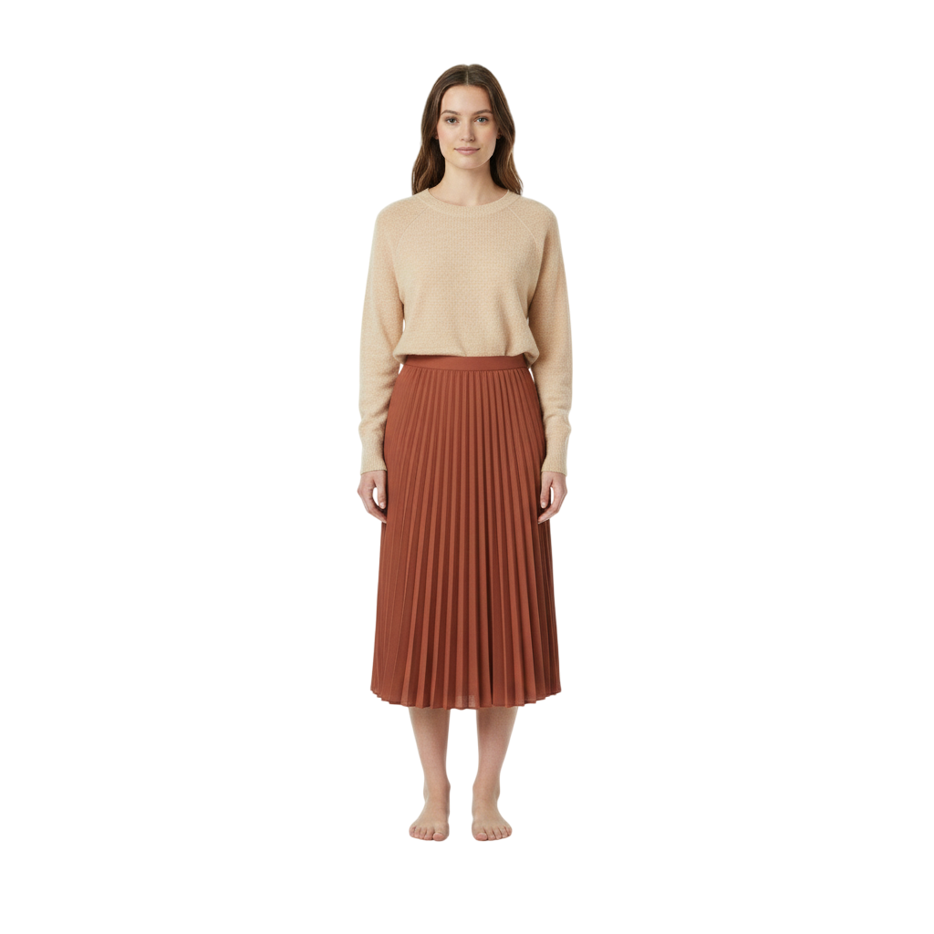 Skirt & sweater AI virtual try-on — Wearo demo